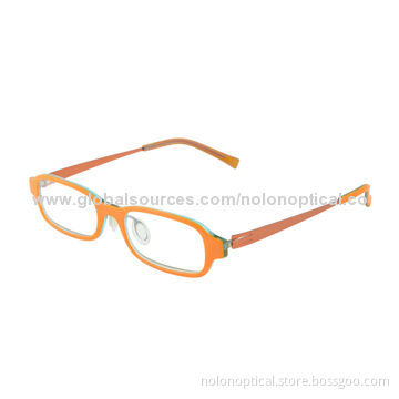 Children's Orange Computer Eyeglasses with Layer Acetate
